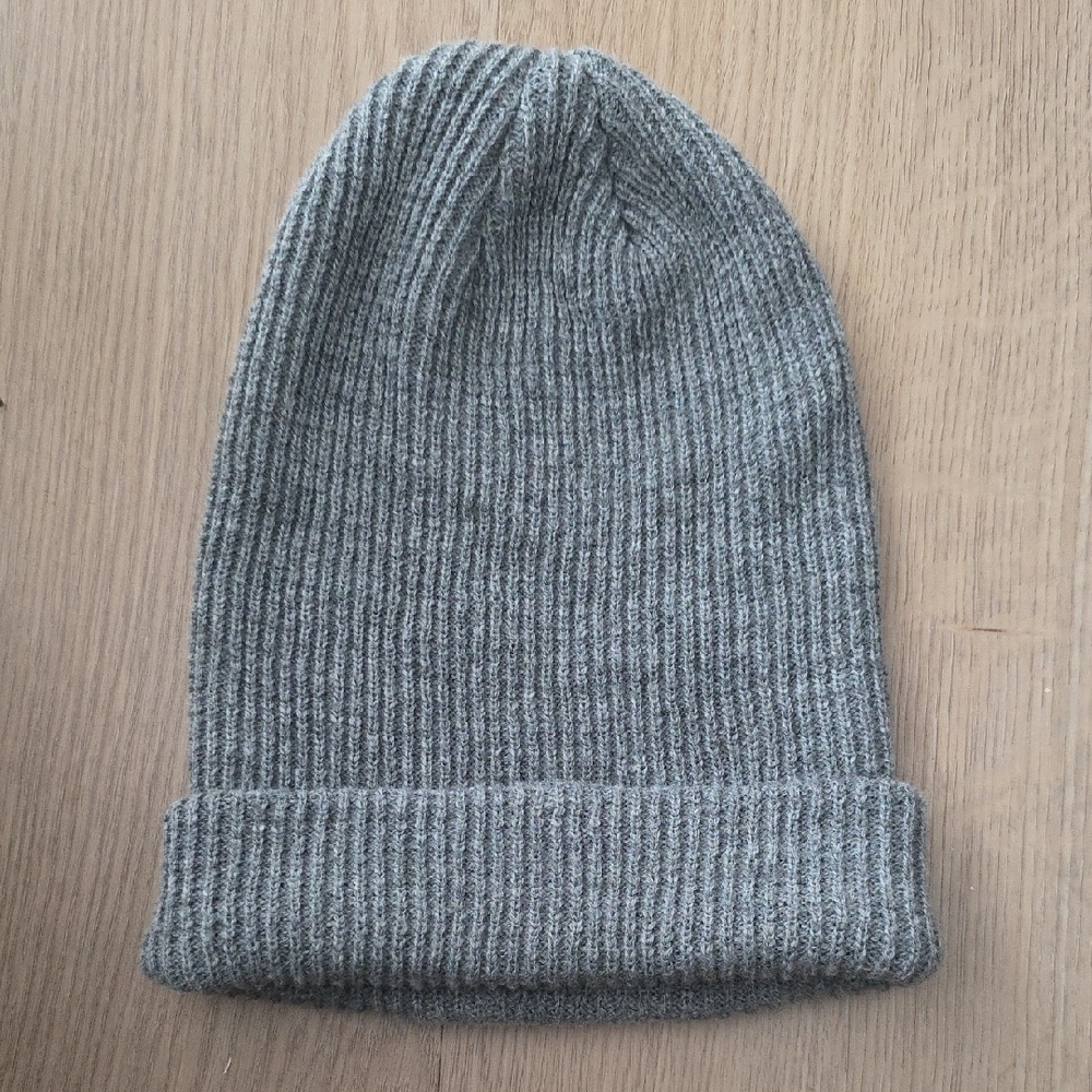Essentials Charcoal Ribbed Beanie - image 2
